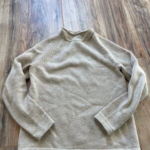 J.Crew Always Merino Wool Roll Mock Neck Sweater - Beige